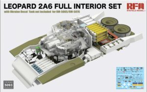 RYE FIELD 5093 1/35 LEOPARD 2A6 FULL INTERIOR SET With Ukraine Decal Tank Not Included