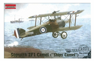 Roden 044 1:72 Scale SOPWITH 2F.1 Camel British Biplane WWI Plastic Model Kit