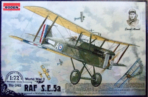 RODEN 045 1/72 SE.5a w/Wolseley Viper WWI RFC/RAF Fighter Ace Mick Mannock