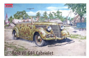 Roden 820 - 1:35 Ford V8-G81 Cabriolet  WW2 German Service