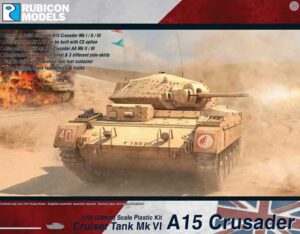 Rubicon Models 280025 1/56 A15 Crusader Plastic Model Kit BRITISH ARMY BATTLE SCHOOL