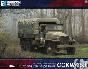 Rubicon Models 280037 1/56 Cckw-353 2 1/2 Ton 6X6 Truck (Gmc) Model Kit Overlord Red Ball