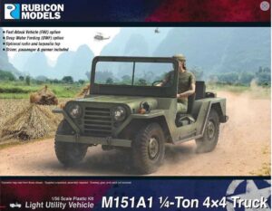 RUBICON 280124 1/56 28MM M151A1 4x4 Utility Truck Vietnam War