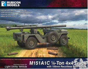 RUBICON 280125 1/56 M151AC 4x4 Truck With 106mm Recoiless Rifle Vietnam War