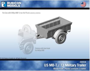 RUBICON MODELS 1/56 US Jeep MB-T / T3 Military Trailer RU284018