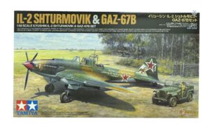 Tamiya 25212 1/48 Ilyushin IL-2 Sturmovik & GAZ-67B SOVIET STORM
