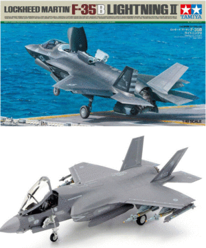 TAMIYA 61125 1/48 F-35B LIGHTNING II with UK Lightning Force Decals 617 Dambusters Sqn