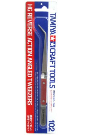 Tamiya Angled Tweezers HG Reverse Action Squeeze 74102
