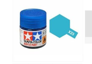 Tamiya X-23 Clear Blue Acrylic Paint 10ml 81523