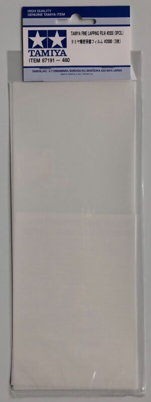 Tamiya Fine Lapping Film #2000 3 Pcs 87191