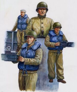 Trumpeter 00408 1:35 - Figures US Navy  LCM III Landing Craft WWII Crew Ovelrord