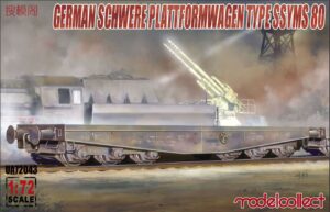 Modelcollect 1/72 Germany Schwerer plattformwagen type ssyms 80 UA72043 THFS