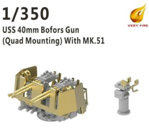VERY FIRE 1/350 US NAVY 40MM BOFORS QUAD GUNS 6 GUNS USS02
