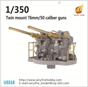 Very fire USS18 1/350 Twin mount 76mm/50 caliber guns