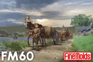 FINE MOLDS FM60 1/35 Imperial Japanese Army Military Horse Transport Wagon Type 39 Plastic Model Kit HELL IN THE PACIFIC