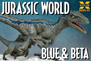 X-PLUS 411-200143 1/8 Jurassic World Dominion Blue and Beta Plastic Model Kit