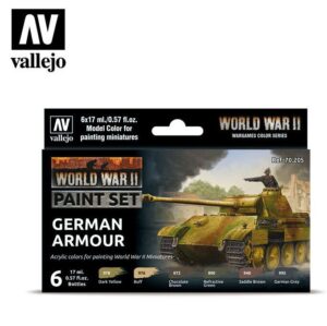 AV Vallejo Model Color Set - WWII German Armour (6) 70205