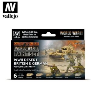 AV Vallejo Model Color Set - WWII Desert British & German 70208