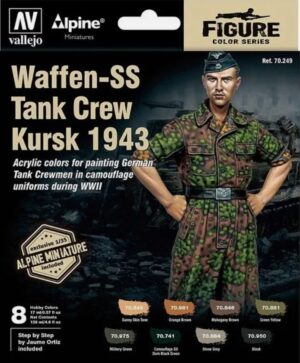 Vallejo 70.249  70249 Color Set, Waffen-SS Tank Crew, Kursk 1943 with figure