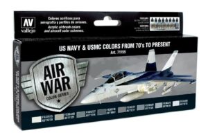 Vallejo Model Air Set - US Navy & USMC Colors from 70's to present 71155 HELL IN THE PACIFIC