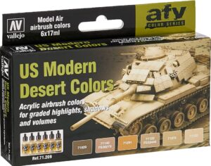 Vallejo - US Modern Desert Colors Acrylic Paint Set # 71209