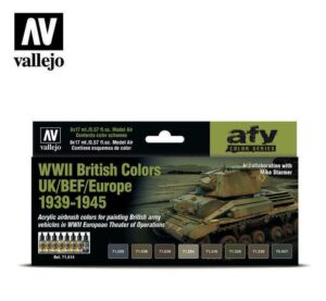 AV Vallejo Model Air 8 paints Set - WWII British Colours 1939-1945 71614