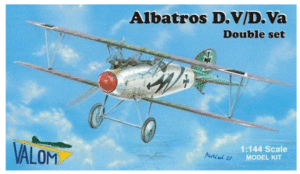VALOM 1/144 ALBATROS D.V/D.Va Double Set. 14406 Plastic, resin, etch WWI.