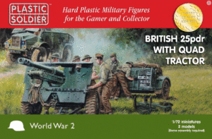 The Plastic Soldier Company WW2G20006 1:72 British 25pdr w/ Morris Quad Tractor ASSAULT ON THE RHINE