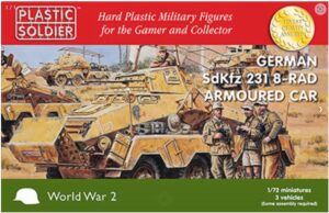 The Plastic Soldier Company WW2V20025 1/72 German SDKFZ 231 8 RAD Armoured Car BRITISH ARMY BATTLE SCHOOL