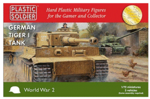 Plastic Soldier Company WW2V20032 1:72 WWII 3 x GERMAN TIGER I TANK 88 Overlord