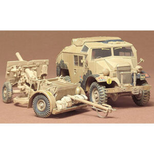 TAMIYA 1/35 British 25 pounder & Quad Tractor Military Kit 35044 TC BRITISH ARMY BATTLE SCHOOL