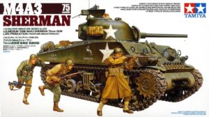 Tamiya 1/35 U.S. Medium Tank M4A3 Sherman 75mm Late Prod 35250 TC Overlord and West Wall