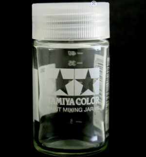 Tamiya 81042 Clear Glass Paint Mixing Jar 46ml with Lid & Measure Lines